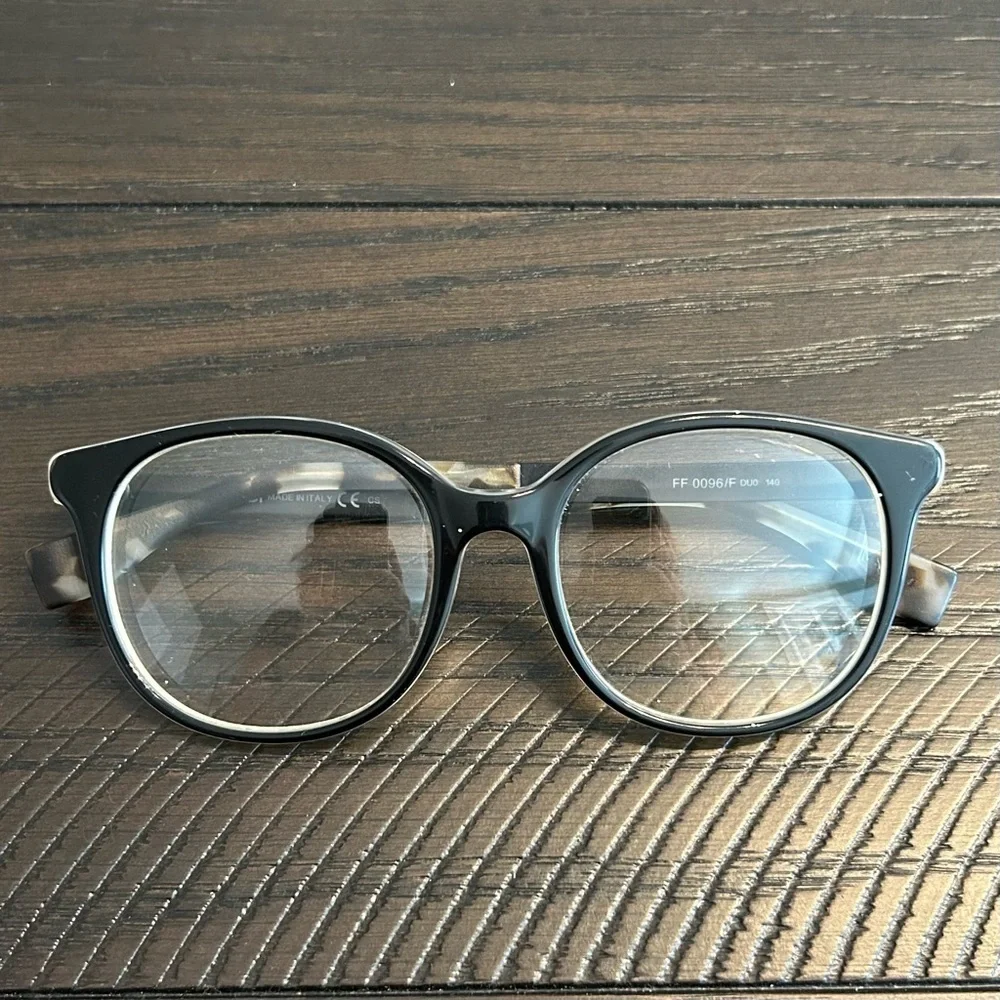 Fendi FT 0096/F Women’s Black Frames with Brown Tortoise Stems Frames‎ Designer